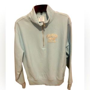 Teal Champion half zip up